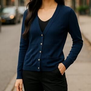 Lilly Pulitzer Silk Blend Cardigan Sweater Button Size S